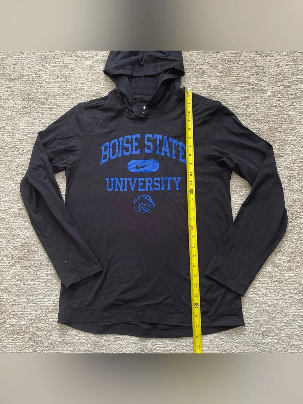 Nike Boise State Broncos Lightweight Hoodie Shirt Youth XL Black Long Sleeve